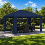 vidaXL Pavillon 4 × 3 m Bleu Polyester et Acier 190 gsm