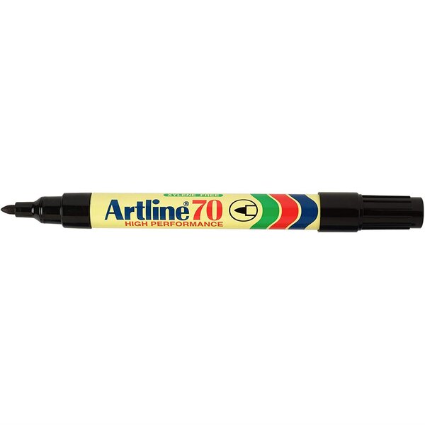 Marqueur '70' Permanent Indélébile Corps Alu Pointe Conique 1 5 mm Noir ARTLINE