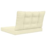 vidaXL Coussin de canapé d'extérieur 2 Pièces Crème Polyester