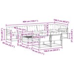 vidaXL Ensemble de canapés d'extérieur 9 pc Blanc et crème