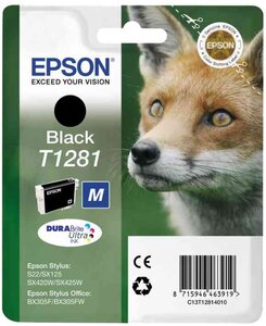Cartouche d'encre epson renard t1281 (noir)