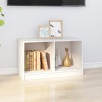vidaXL Meuble TV Blanc 70x33x42 cm Bois de pin massif