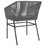 vidaXL Chaises de jardin lot de 2 avec coussins gris résine tressée
