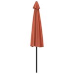vidaXL Parasol de balcon et mât en aluminium Terre cuite 300x155x223cm