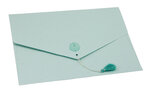 PAPERTREE MONSOON Lot de 5 Enveloppes (A5) - Bleu glacier