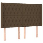 vidaXL Sommier à lattes de lit matelas et LED Marron foncé 140x190 cm