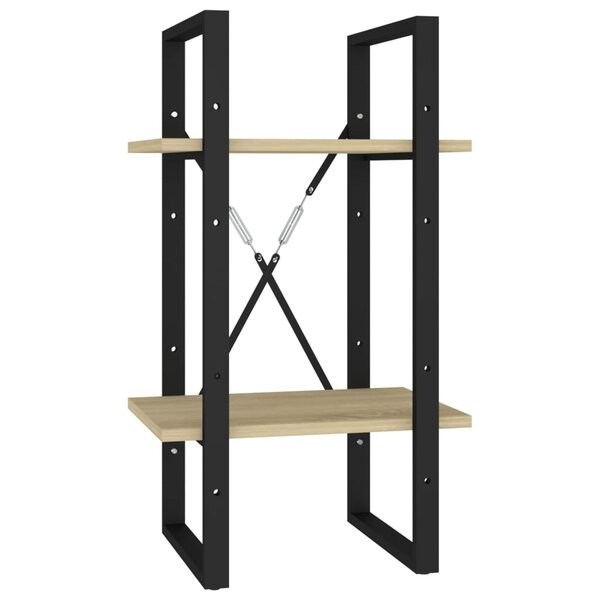 vidaXL Bibliothèque à 2 niveaux chêne sonoma bois d'ingénierie