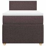 vidaXL Sommier à lattes de lit avec matelas Marron foncé 90x190 cm