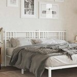vidaXL Tête de lit de remplacement métal blanc 200 cm