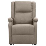 Vidaxl fauteuil releveur inclinable de massage taupe tissu