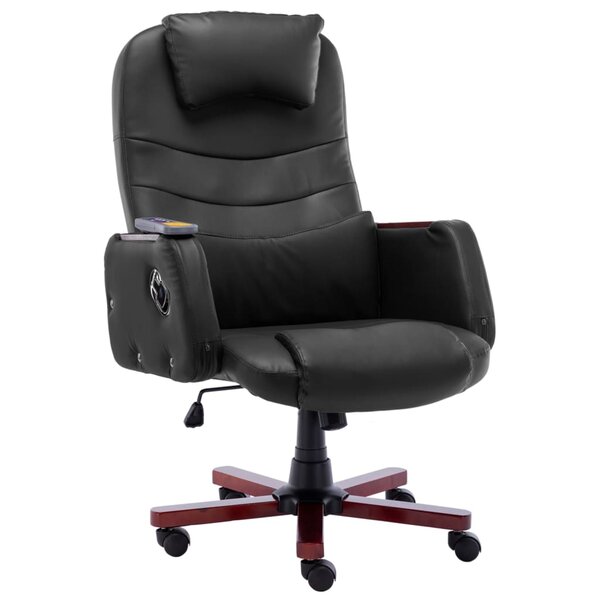 Chaise fauteuil siège de bureau informatique étude de massage similicuir noir 02_0024017