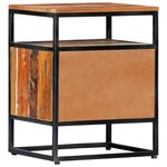 vidaXL Table de chevet 40 x 30 x 50 cm Bois de récupération et acier
