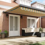 vidaXL Auvent Vert et jaune 500 x 300 x 165 cm Polyester et Aluminium