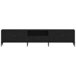 vidaXL Meuble TV Chêne noir 200 x 25 x 44 cm Bois d'ingénierie
