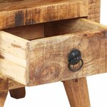 vidaXL Table de chevet 30x30x41 cm Bois de manguier brut