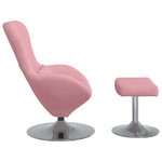 Fauteuil œuf vidaXL avec repose-pieds en velours rose