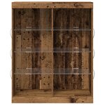 vidaXL Buffet avec éclairage LED en vieux bois 41x37x100 cm