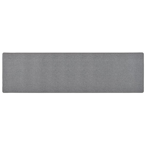 vidaXL Tapis de couloir Gris foncé 80x300 cm