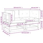 vidaXL Canapés d'angle et coussins 2Pièces marron miel bois de pin massif