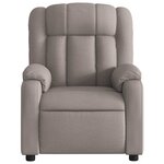 vidaXL Fauteuil de massage inclinable électrique Taupe Tissu