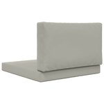 vidaXL Coussin de canapé d'extérieur 2 Pièces Gris Polyester