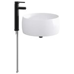 vidaXL Lavabo de salle de bains Noir Mat 38 5 x 38 5 x 16 cm métal