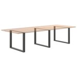 vidaXL Pieds de table à manger en U 3 pièces Anthracite 100 x (72-73) cm Acier