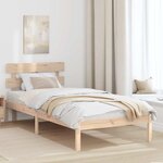 vidaXL Cadre de lit avec tête de lit 80x200 cm Bois massif Pin