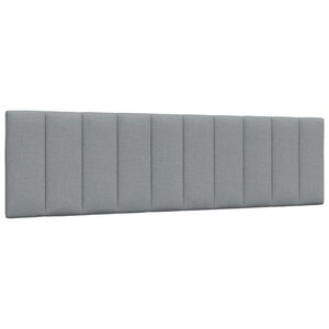 vidaXL Coussin de tête de lit gris clair 180 cm tissu