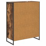 vidaXL Cabinet à chaussures avec stockage Chêne Fumé 79 x 36 x 100 cm