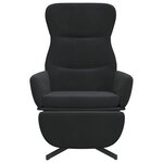vidaXL Chaise de relaxation avec repose-pied Noir Velours