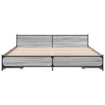 vidaXL Cadre de lit avec tiroirs sans matelas sonoma gris 200x200 cm