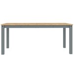 vidaXL Table à manger Panama gris 180x90x75 cm bois massif de pin