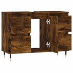 vidaXL Armoire salle de bain chêne fumé 80x33x60cm bois d'ingénierie