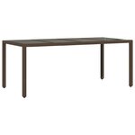 vidaXL Ensemble de bistro de jardin 9 Pièces coussins marron poly rotin