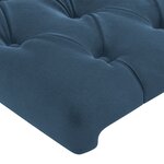 vidaXL Tête de lit à LED Bleu foncé 83x16x118/128 cm Velours