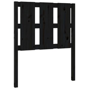 vidaXL Tête de lit Noir 80 5x4x100 cm Bois massif de pin