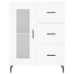 vidaXL Buffet haut Blanc 69 5x34x180 cm Bois d'ingénierie