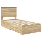 vidaXL Cadre de lit Chêne Sonoma 90 x 190 cm Bois d'ingénierie