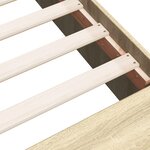 vidaXL Cadre de lit chêne sonoma 120x190 cm bois d'ingénierie