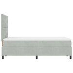 Lit à ressort vidaXL avec matelas en velours gris clair petit double