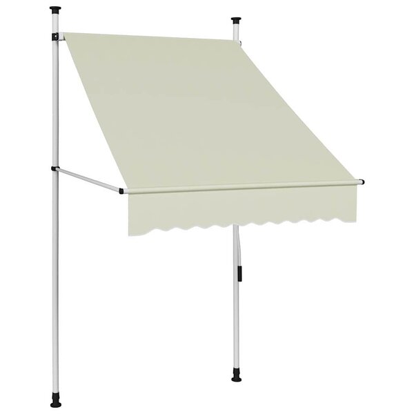 vidaXL Auvent manuel rétractable 100 cm Crème