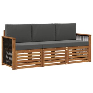 vidaXL Ensembles de canapés 3 pc Bois d'Acacia Massif