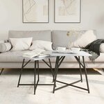 vidaXL Ensemble de tables d'appoint 2 Pièces Gris sonoma et Noir
