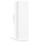 vidaXL Ensemble de meuble TV 4 Pièces Blanc Bois d'ingénierie