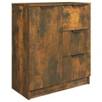 vidaXL Buffets 2 Pièces Chêne fumé 60x30x70 cm Bois d'ingénierie