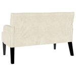 vidaXL Banc Chesterfield Crème 112 x 65.5 x 75 cm Velours