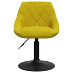 vidaXL Chaises à manger pivotantes lot de 6 jaune moutarde velours