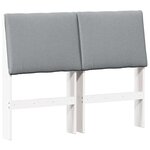 vidaXL Tête de lit capitonnée Gris clair 135 cm Pin massif
