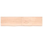 vidaXL Étagère murale 220x50x(2-6) cm bois de chêne massif non traité